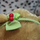 Girl Sz 0/24m Headband Green with Cherry on Top