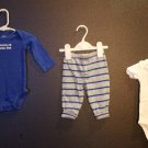 Boy Sz 6m Carters 3-pc Set Onesies & Pant Collection