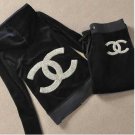 Fashion velvet women's rhinestones suit