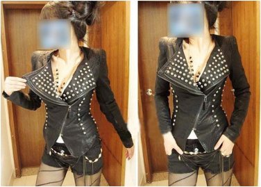 PU Leather Tuxedo Coat Blazer Jacket