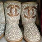 Fashion pearl rhinestone winter boots