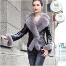 Genuine Sheep Leather And Fox Fur Jacket