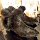 luxurious horse hair and fur booties