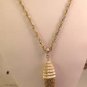 Vintage 1970's by Designer "Monet" Long Gold Tone Tassel Necklace