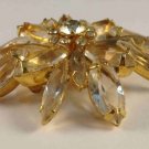Vintage D&E JULIANNE STYLE Sparkling Clear Rhinestone Brooch Pin