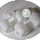ANCHOR HOCKING - FIRE KING - Both Marks - Set of 6 Extra Clean White Mugs -