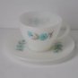 Fire King Dinnerware -- Cup & Saucer Set - - TST Boutonniere Go Along - -