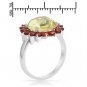 925 Sterling Silver Ring With Garnet Stone