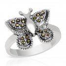 925 Sterling Silver Ring With Marcasites
