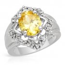 Ring With 5.12ctw Cubic zirconia Made in 925 Sterling silver.