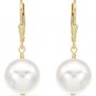 Earrings With Swarovski Faux pearls In 925 Sterling Silver