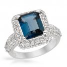 925 Sterling Silver Ring With 5.2ctw Genuine Topazes