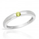 925 Sterling Silver Ring With Genuine Peridot. Size 7