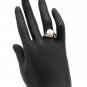 925 Sterling Silver Diamond Ring with Garnet & Freshwater Pearls. Size 7.5