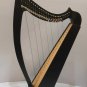 27 Strings Lever Harp Folk Harp Solid Wood Black, Free Bag, Extra String Set