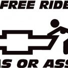 No Free Rides Chevy Z71 Silverado Truck Decal/Sticker