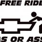 No Free Rides Chevy Z71 Silverado Truck Decal/Sticker