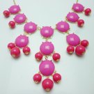 Rose Pink Bubble Necklace 28m, Designer Inspired Statement Necklace, Bib Necklace.