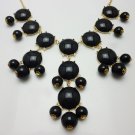 Black Bubble Necklace 28m, Designer Inspired Statement Necklace, Bib Necklace.