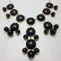 Black Bubble Necklace 28m, Designer Inspired Statement Necklace, Bib Necklace.