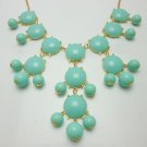 Liight Turquise Bubble  Necklace 28mm, Designer Inspired Statement Necklace, Bib Necklace.