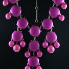 PURPLE Necklace 28mm, Designer Inspired Statement Necklace, Bib Necklace.