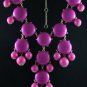 PURPLE Necklace 28mm, Designer Inspired Statement Necklace, Bib Necklace.