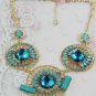 New Trend 5 colors Large Rhinestones Statement Necklace in 5 colors.