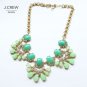 NEW multicolor GREEN Flower PENDANT  NECKLACE. GREAT GIFT FOR  Holiday Season.