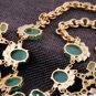 NEW multicolor GREEN Flower PENDANT NECKLACE. GREAT GIFT FOR Holiday Season.