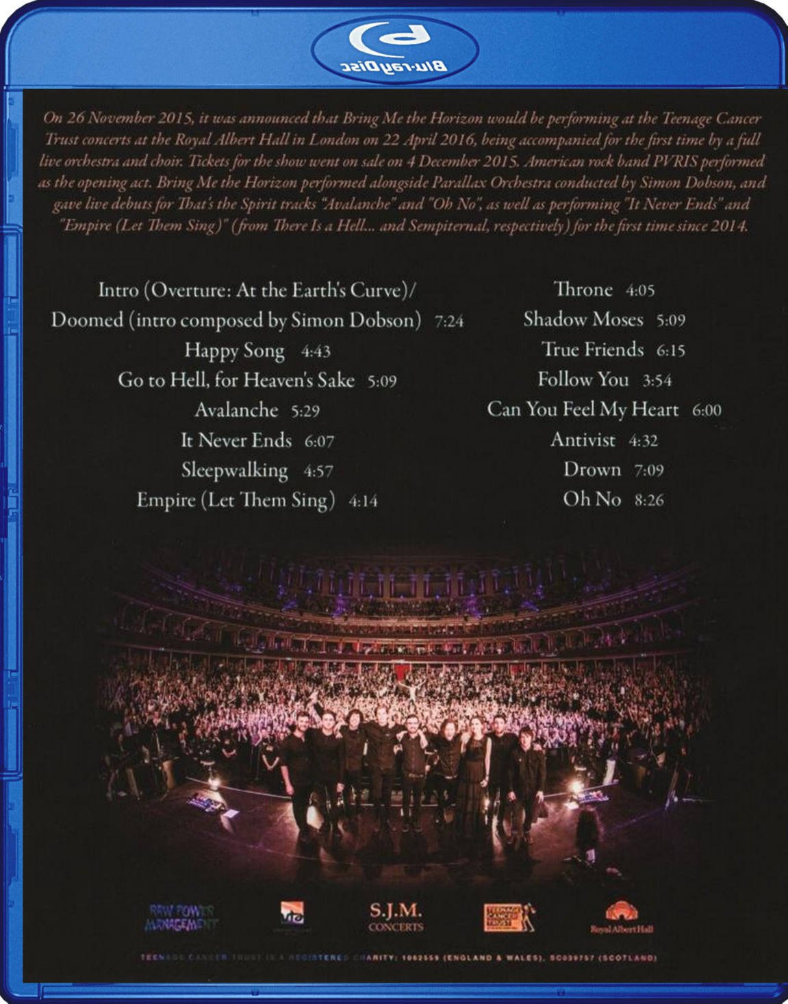 Bring Me The Horizon Live At The Royal Albert Hall Blu-Ray