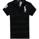Men's Ralph Lauren Cotton Polo Shirt Size M/L/XL/2X Pick Size !!! Black/White *