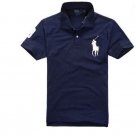 Men's Ralph Lauren Cotton Polo Shirt Size M/L/XL/2X Pick Size !!! Navy/White *