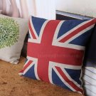 UK National Flag throw pillow cover-cotton linen pillow cover-cushion cover-decorative throw pillow