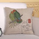 Parrot cotton linen pillow cover-cushion cover-pillowcase