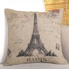 Eiffel Tower cotton linen pillowcase-pillow cover - cushion cover - throw pillow cover