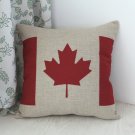 Canada National Flag pillow cover-cotton linen pillowcase-cushion cover-throw pillow