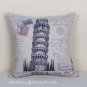 Pisa Leaning Tower cotton linen pillowcase-pillow cover - cushion cover - throw pillow cover