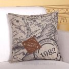 Africa maps cotton linen pillowcase-pillow cover - cushion cover - throw pillow cover