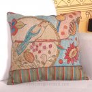 Bird cotton linen pillowcase-pillow cover - cushion cover - throw pillow cover