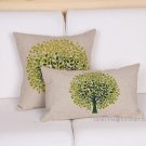 tree lumbar cushion cover,cotton linen pillowcase-pillow cover