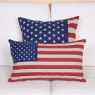 US flag lumbar cushion cover,cotton linen pillowcase-pillow cover