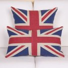 UK flag lumbar cushion cover,cotton linen pillowcase-pillow cover