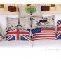 US flag lumbar cushion cover,cotton linen pillowcase-pillow cover