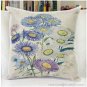 Daisy cushion cover,18x18" cotton linen pillowcase-pillow cover