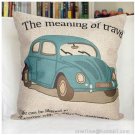 Antique Car cushion cover,18x18" cotton linen pillowcase-pillow cover - cushion cover