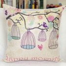 spring morning cushion cover,18x18" cotton linen pillowcase-pillow cover - cushion cover