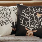 set of 2 Deer pillow cover,18x18in cushion cover