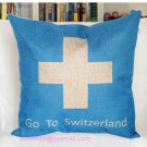 Go To Switzerland cushion cover 18x18"cotton linen pillowcase-pillow cover - cushion cover