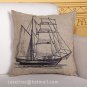 antient boat cushion cover- pillowcase-pillow cover - nautical cushion cover